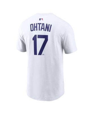 Men's Shohei Ohtani White Los Angeles Dodgers Name & Number T-Shirt