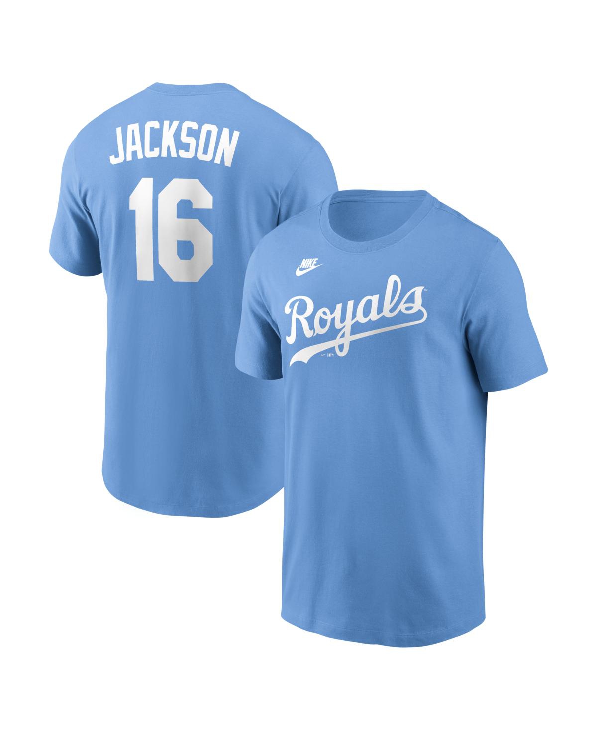 Nike Men's Bo Jackson Light Blue Kansas City Royals Cooperstown Collection Name Number T-Shirt