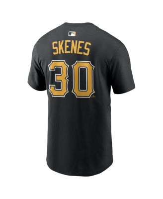 Men's Paul Skenes Black Pittsburgh Pirates Home Name & Number T-Shirt