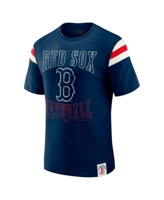 Darius Rucker Collection By Men's Navy Boston Red Sox Distressed Sleeve Stripe T-Shirt
