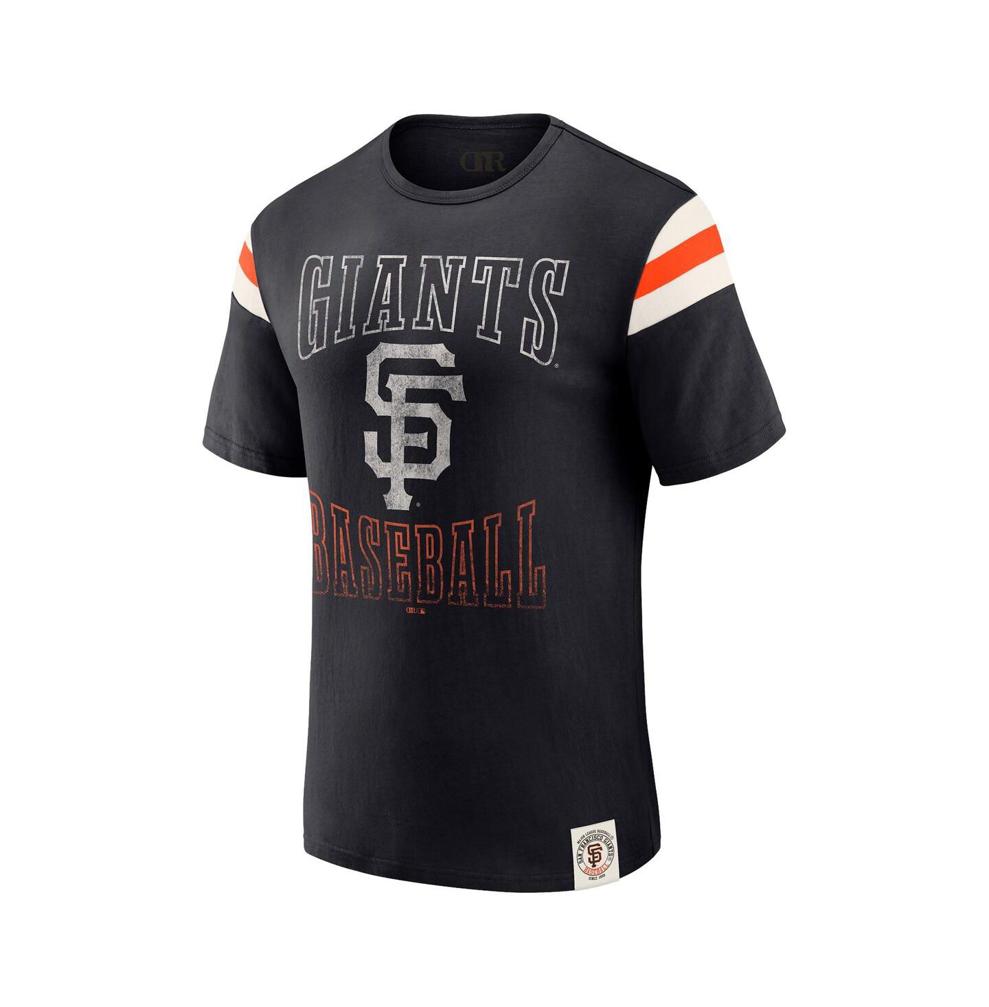 Мужская футболка Fanatics Darius Rucker Collection By Black San Francisco Giants Distressed Sleeve Stripe — фото 2