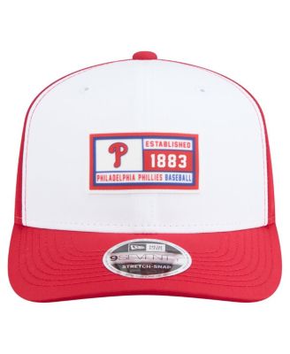 Men's White/Red Philadelphia Phillies Established Patch 9SEVENTY Adjustable Hat