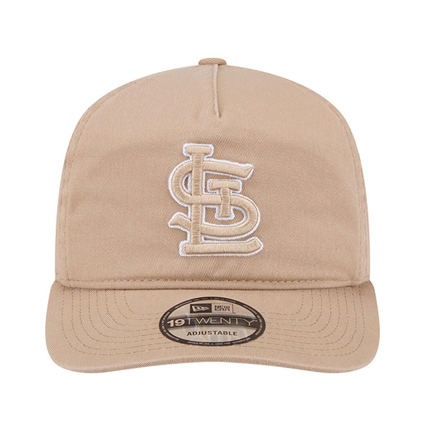 Мужская кепка New Era Light Beige St. Louis Cardinals Cam 19TWENTY Adjustable Hat — фото 2