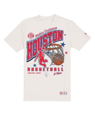 Men's Cream Houston Rockets Oversized City Edition Remix Vintage T-Shirt