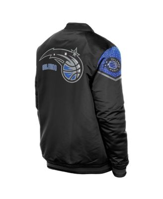 Men's Black Orlando Magic 2025/26 City Edition Full-Snap Satin Jacket