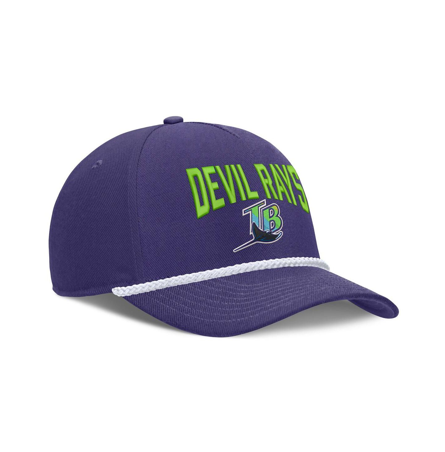 Мужская кепка Nike Purple Tampa Bay Rays Cooperstown Rise Adjustable Hat — фото 3