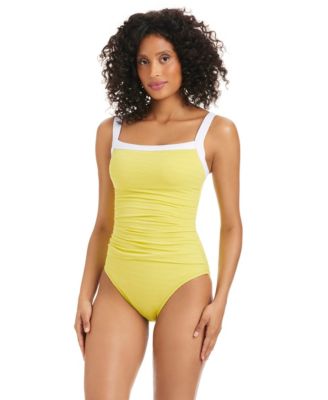 Women's I'm With The Band Square-Neck One-Piece Swimsuit
