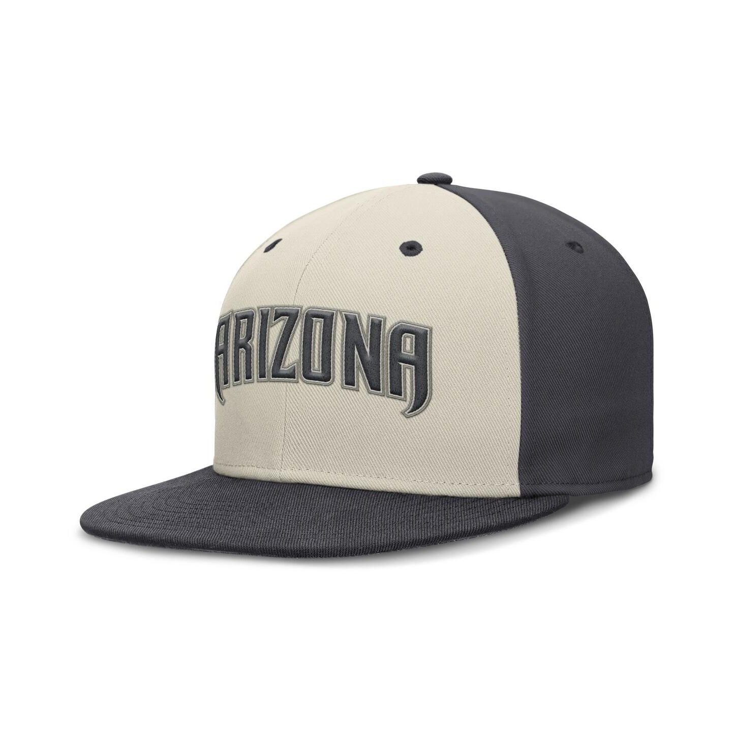 Мужская кепка Nike Cream Arizona Diamondbacks Dri-FIT True Fitted Hat — фото 3