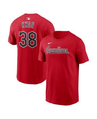 Men's Steven Kwan Red Cleveland Guardians Name & Number T-Shirt