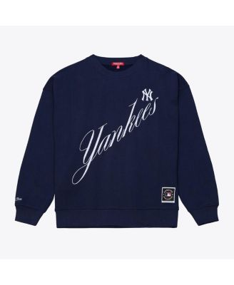 Women's Navy New York Yankees Script Sweatshirt
