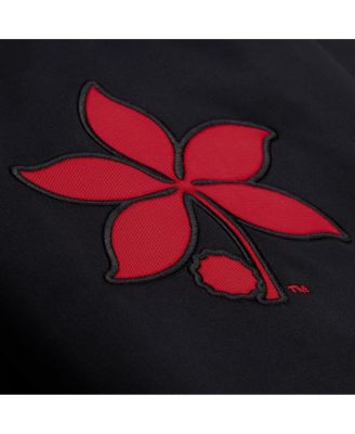 Mitchell Ness Men's Black Ohio State Buckeyes Double Clutch Lightweight Satin Full-Snap Jacket