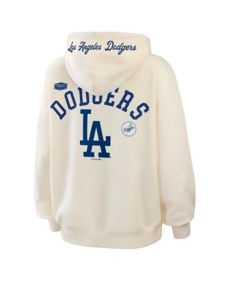 Women's Cream Los Angeles Dodgers Full-Zip Hoodie