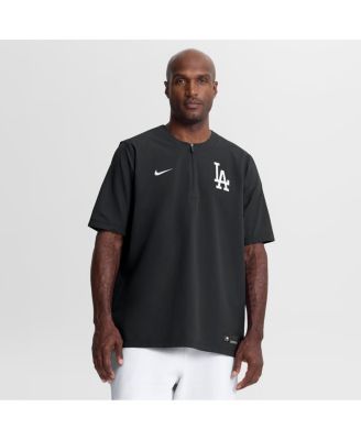 Men's Black Los Angeles Dodgers Authentic Collection Dri-FIT Quarter-Zip Windshirt