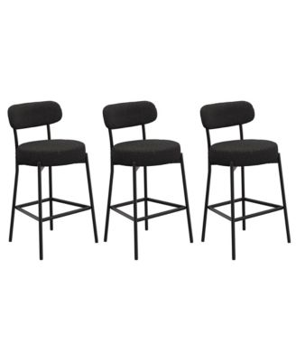 Bar Stools Set of 3, 24" Modern Counter Height Bar Stools