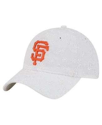 Women's White San Francisco Giants Floral Mesh 9TWENTY Adjustable Hat