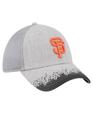 Men's Gray San Francisco Giants Visor Paint Splatter 39THIRTY Flex Hat