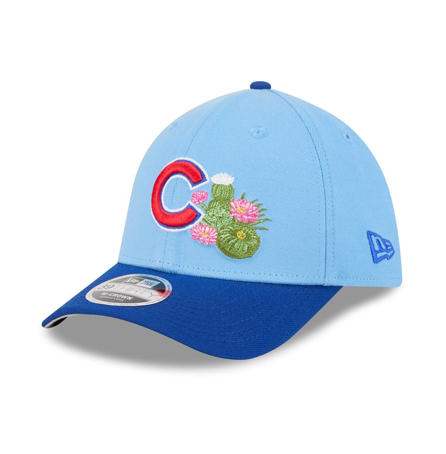 Мужская кепка New Era Light Blue/Royal Chicago Cubs 2026 Spring Training M-Crown 39THIRTY Flex Hat — фото 3