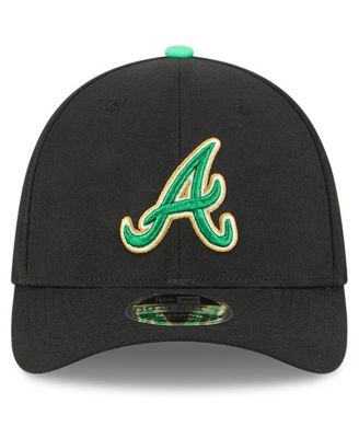 Men's Black Atlanta Braves 2026 St. Patrick's Day 39THIRTY Flex Hat