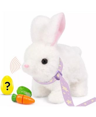 Interactive Easter Plush Bunny with Carrot Cabbage & Spinner Egg Toys
