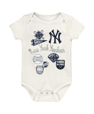 Newborn 3-Pack New York Yankees Home Plate Creeper Set