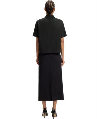 BOSS by Women's Virgin Wool Regular-Fit Blouse