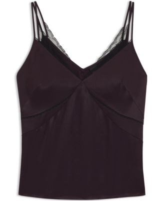 BOSS by Women's Satin Lace Trim Camisole Top