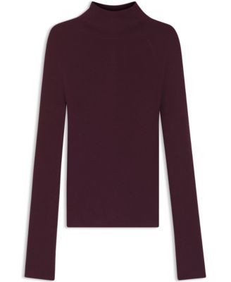 BOSS by Women's Merino Wool Mock-Neck Sweater
