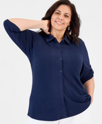 Style & Co Plus Size Button Down Shirts | Macy's