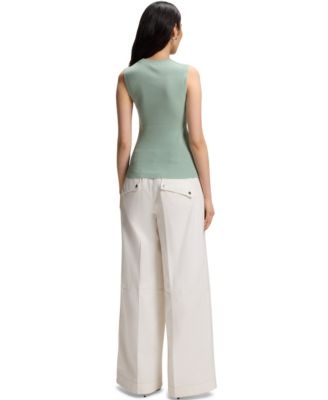 Women's Sleeveless Mock-Neck Top