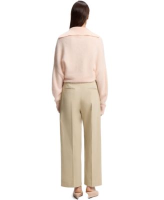 BOSS by Women's Stretch Cotton Relaxed-Fit Culottes Pants