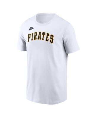 Men's White Pittsburgh Pirates Cooperstown Collection Wordmark T-Shirt