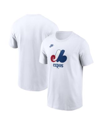 Men's White Montreal Expos Cooperstown Collection Logo T-Shirt