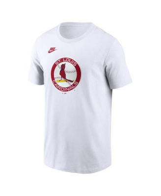 Men's White St. Louis Cardinals Cooperstown Collection Logo T-Shirt