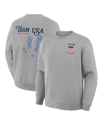 Men's Heather Gray Team USA Milano Cortina 2026 Winter Olympics Curling Sweatshirt