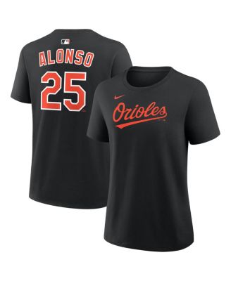 Women's Pete Alonso Black Baltimore Orioles Name Number T-Shirt