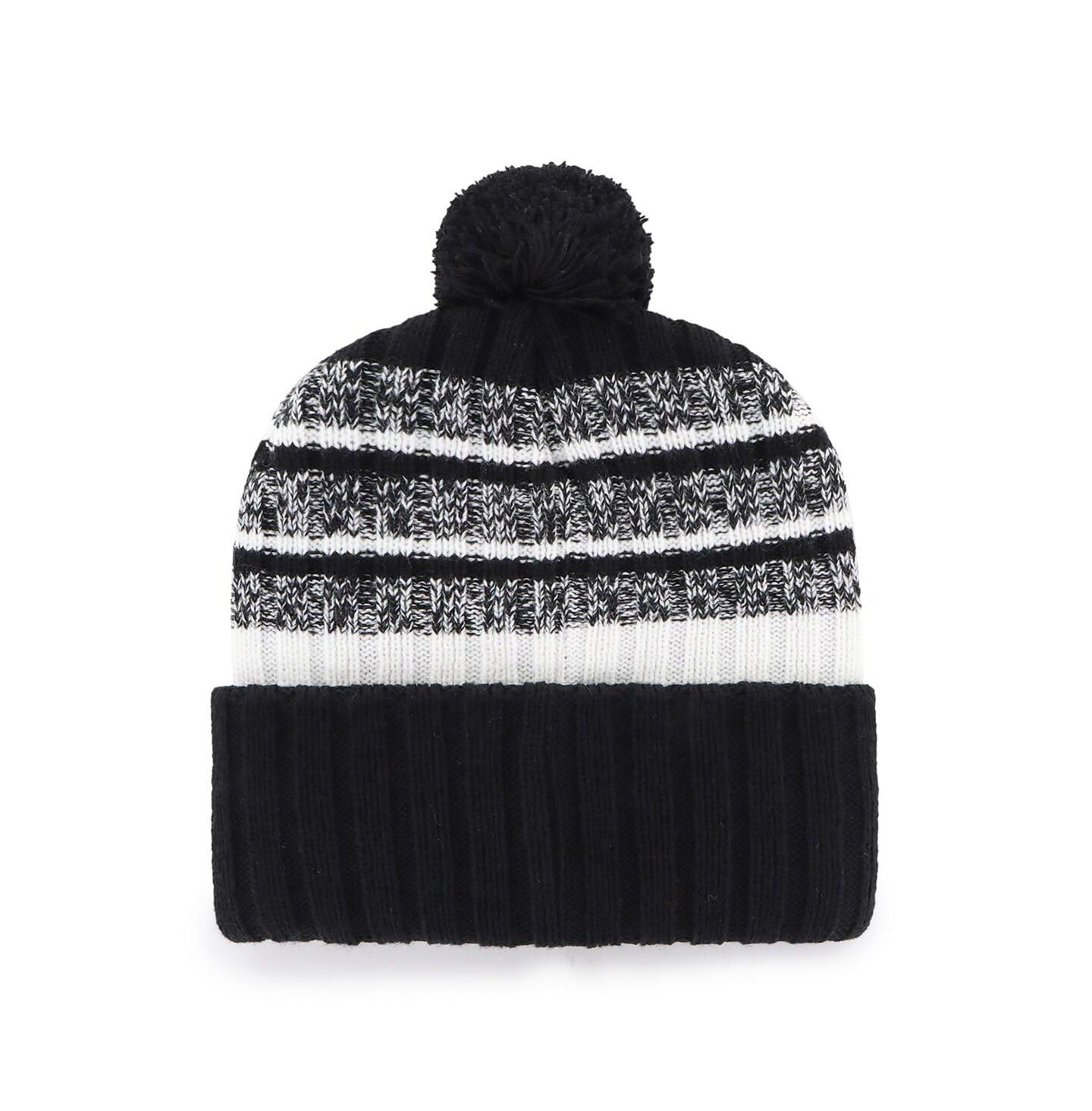 Мужская шапка '47 Brand Black Alabama Crimson Tide Tavern Cuffed Knit Hat with Pom — фото 2