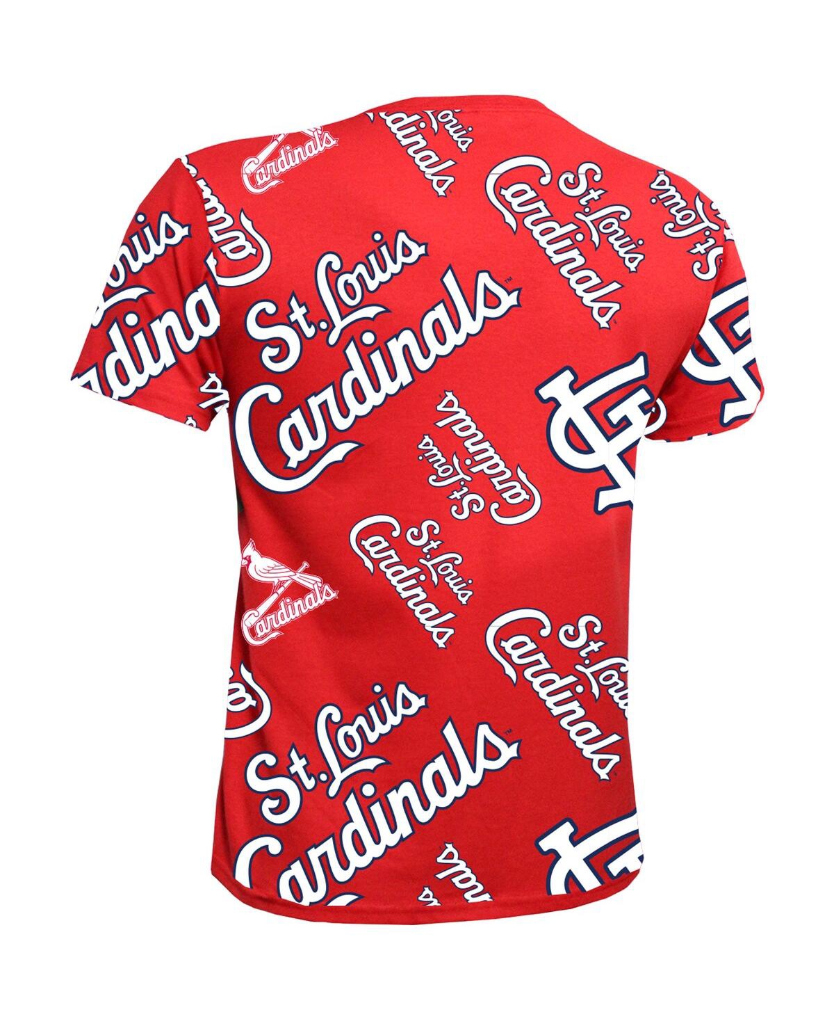 Stitches Big Boys and Girls Red St. Louis Cardinals Allover Team T-Shirt
