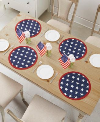 Liberty Woven Braided Round Placemats, Set of 4
