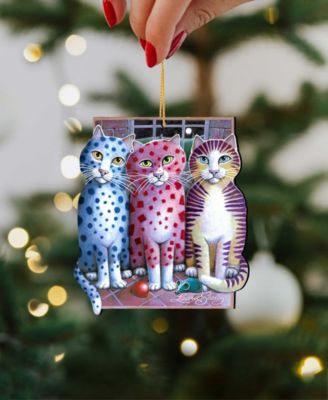 Board Meeting Pets Holiday Ornaments, Set of 2