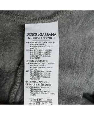 Men's Pre-Owned Dolce and Gabbana Grey Graffiti Logo Print Jersey Hoodie