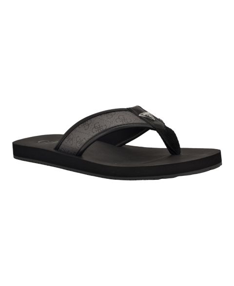 Мужские сандалии GUESS Dingle Casual Flip-Flop Thongs, цвет: Тёмный серый разноцветный