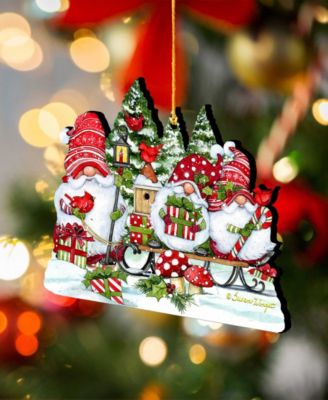 Christmas Gnomes Holiday Ornaments, Set of 2