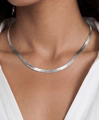 Brooklyn Flat Herringbone Chain Necklace