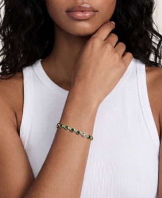 Everyday Crystal 18k Gold Plated Link Bracelet