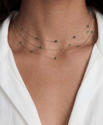Crystal Dot Layered Necklace