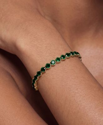 Crystal Chain 18k Gold Plated Tennis Bracelet