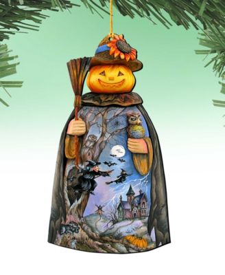 Christmas Pumpkin Holiday Ornaments, Set of 2