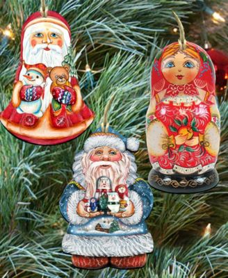 Nesting Matreshka Holiday Ornaments, Set of 3