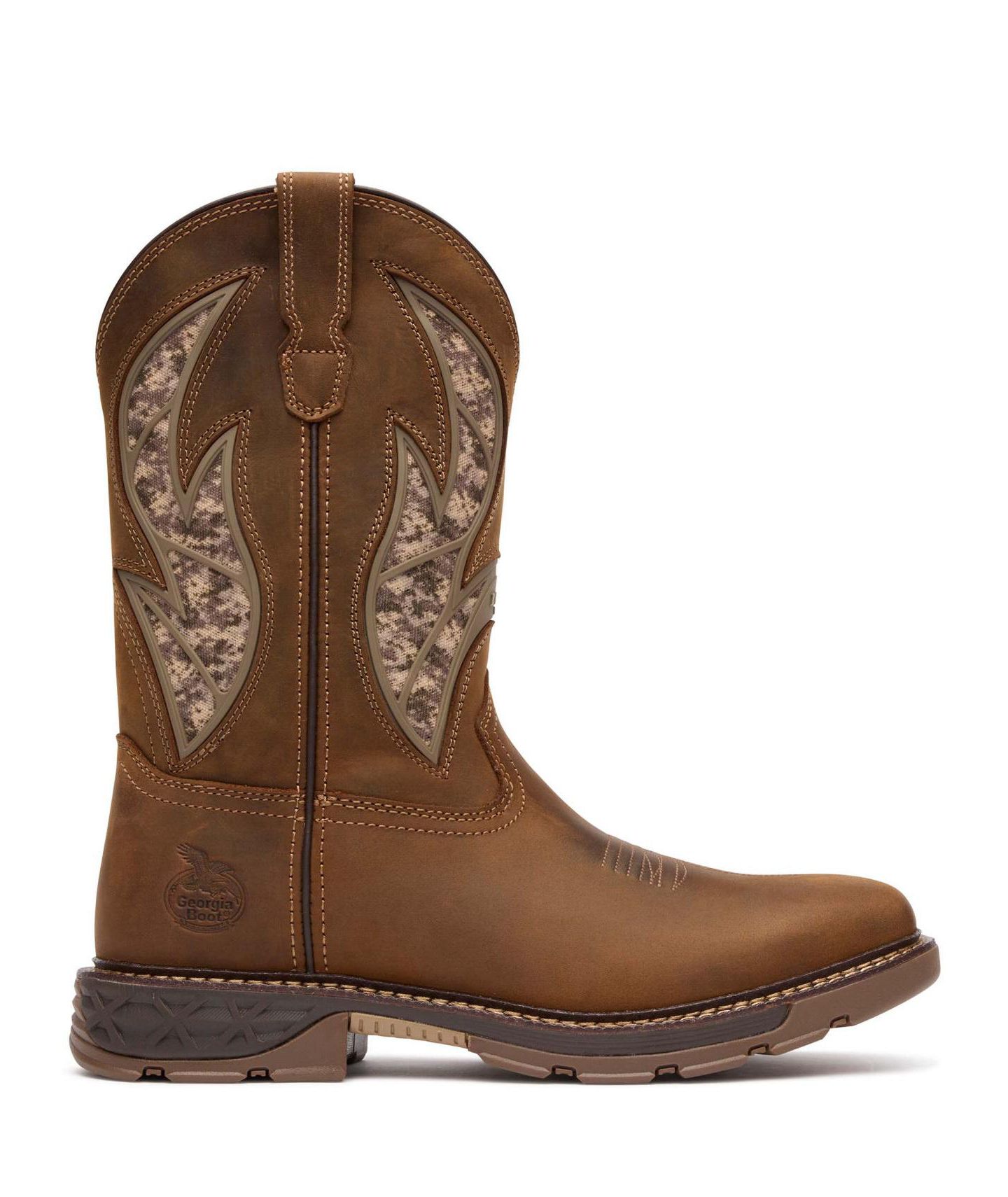 Мужские ботинки GEORGIA BOOT Carbo-Tec FLX 11" Pull-On Work Boot, цвет: Коричневый — фото 3