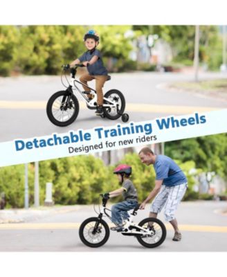 16 Inch Kids Bike Magnesium Alloy Bicycle Adjustable for Aged 4 to 7